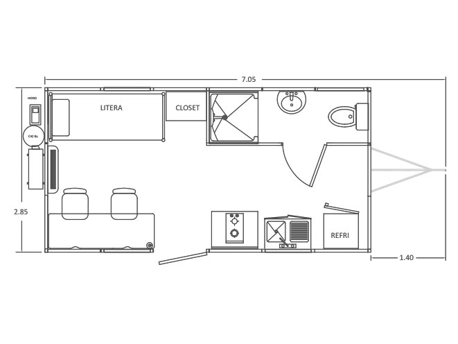 Dormitorio Móvil 2868 